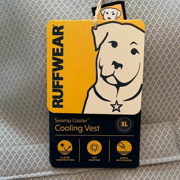 NWT Ruffwear Swamp Cooler Cooling Vest XL Grey UPF 36-42 in - Picture 4 of 11